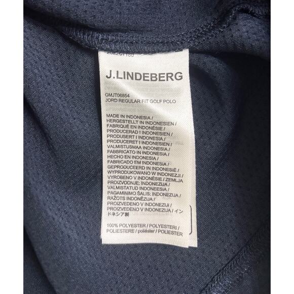 J.Lindeberg Jord Regular Fit Golf Shirt Barbados Cherry Men’s Size L - Picture 9 of 11